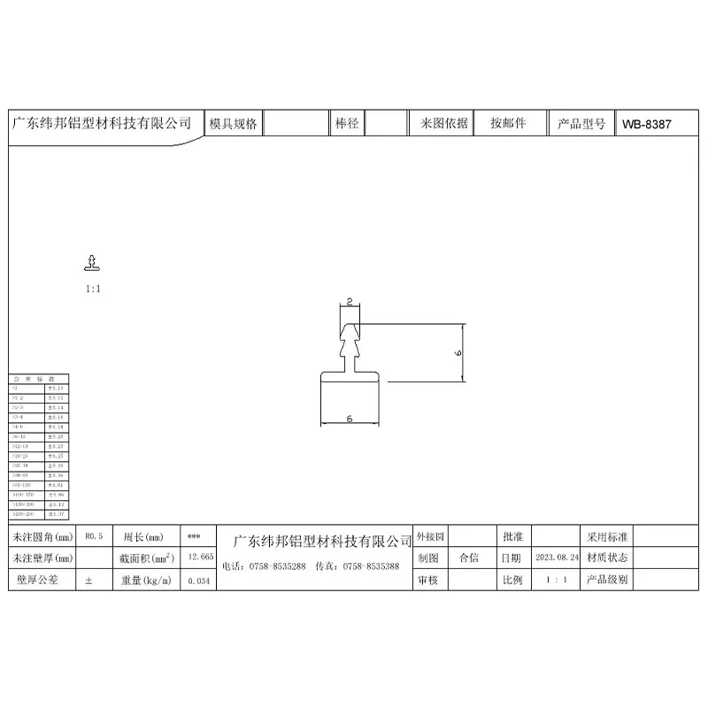 Алюминиевый кромочный профиль(т-профиль) (2)