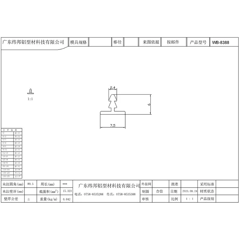 Алюминиевый кромочный профиль(т-профиль) (4)